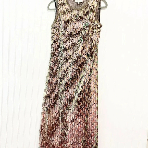 Anthropologie Corey Lynn Size S Calter Sequined Swing Maxi Dress NEW! - Picture 5 of 8